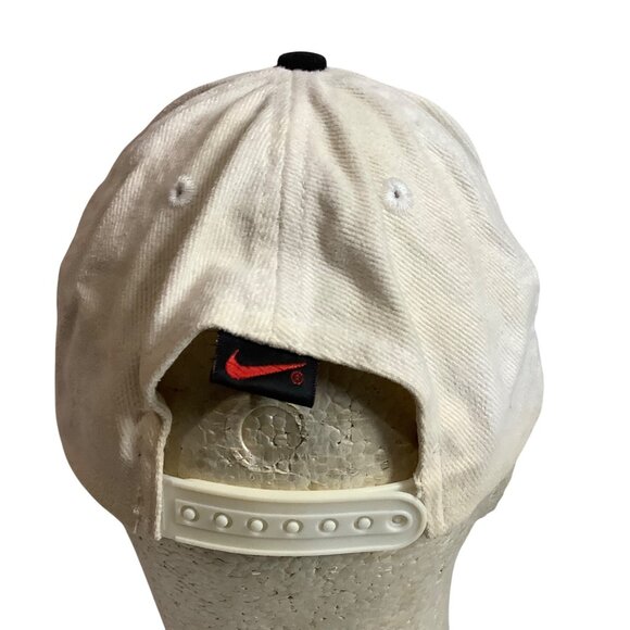 Vtg 90s Nike Two-Tone Snapback Cap Hat Black White Adjustable Unisex Cotton - Picture 5 of 6
